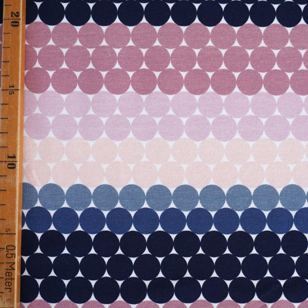 French Terry Punkte blau rosa beige – FVJ